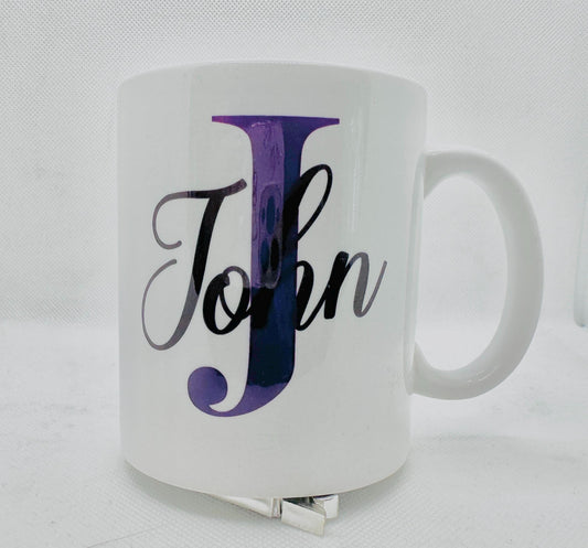 Namens Tasse Bunt personalisiert mit Buchstaben