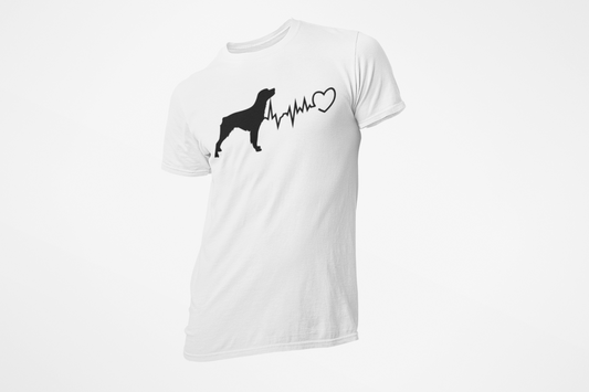 kurzärmeliges T Shirt, Bretonenliebe, Herzschlag,EKG