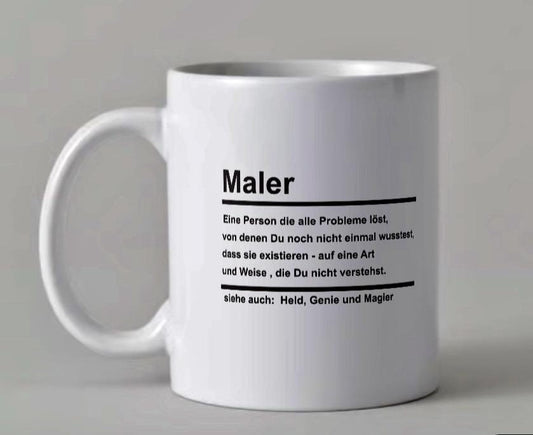 Berufstasse Maler: ein tolles Geschenk für einen Kollegen oder Freund/in