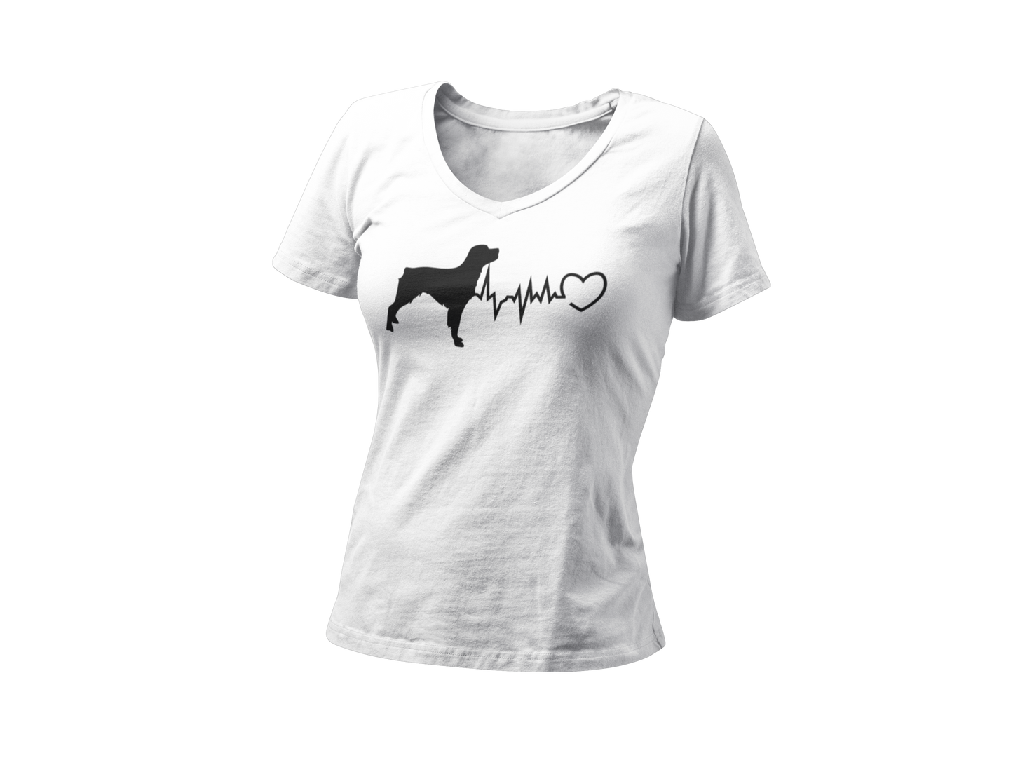 kurzärmeliges T Shirt, Bretonenliebe, Herzschlag,EKG